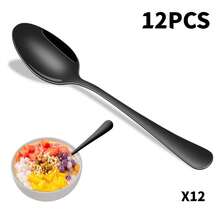 12 件套 7.87 英寸金色汤匙，金色不锈钢材质，经久耐用，适用于餐厅、酒店等场所，银器餐具。 - 查看 13