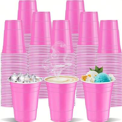 Bộ 10/20 ly nhựa nhỏ, ly mini 2 oz, ly giấy màu hồng, ly tiệc màu hồng chuyển sắc, ly cà phê, đồ uống trà cà phê, đồ uống nóng và lạnh, lễ hội, dã ngoại, tiệc tùng, đám cưới, nhà bếp, văn phòng, đồ dùng tái sử dụng cho tiệc Ngày của Mẹ