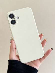 Funda de teléfono de silicona a prueba de golpes y antihuellas dactilares para iPhone 17/17 Pro/17 Pro Max/16/15/14/13/12 Pro Max, de unicolor minimalista y de moda con cobertura completa - blanco antiguo - Ver 5