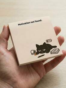 3pcs Funny Stickers, Featuring A Relatable Black Cat With Phrases Like "Everything Is Fine" And "Lacking Motivation", Suitable For Office Use, Mental Health Support, Charming Study Supplies - Default - View 6