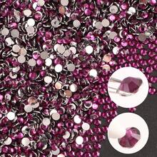 0,2cm/0,3cm/0,4cm/0,5cm Piedras de imitación de diamante de resina con fondo plano para decorar tazas, juguetes, manualidades DIY, zapatos, ropa - Uva morada A22 - Ver 4