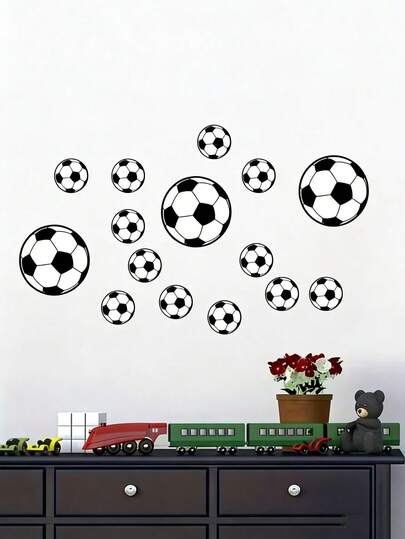 Bộ 1 miếng dán tường chủ đề bóng đá - Bao gồm nhiều miếng dán hình bóng đá hoạt hình đen trắng với nhiều kích cỡ khác nhau. Thích hợp cho các bữa tiệc chủ đề bóng đá, lễ tốt nghiệp, tiệc sinh nhật, các sự kiện theo chủ đề khác nhau và trang trí nhà cửa.