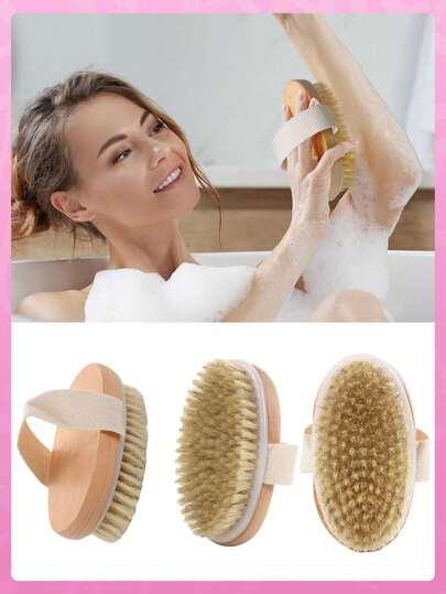 Bàn chải massage lông lợn rừng, bàn chải tẩy tế bào chết lông tự nhiên, bàn chải khô toàn thân, bàn chải tắm, massage các điểm huyệt đạo để loại bỏ da khô, bàn chải tắm tẩy tế bào chết, giúp dẫn lưu bạch huyết và tuần hoàn máu, bàn chải tẩy tế bào chết toàn thân dùng được cả khi ướt và khô, bàn chải massage toàn thân mềm mại khi tắm, tẩy tế bào chết sâu cho làn da mịn màng.