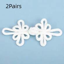 2/5/8Pcs Silk Thread Dragonfly Pattern Chinese Cheongsam Buttons, Vintage Handmade Knots, Traditional Chinese Handmade Decorations, Handmade Curtain Clasps, Clothing And Apparel Accessories - Multicolor - View 22
