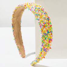 1 chiếc băng đô hình bánh donut rắc đường ngọt ngào, băng đô cài tóc có đệm hình kẹo cầu vồng, phụ kiện tóc dễ thương, phong cách Y2K dành cho bé gái và phụ nữ, hoàn hảo cho sử dụng hàng ngày, dự tiệc, kỳ nghỉ và làm quà tặng, lễ hội, sinh nhật. - Màu Hồng Tươi - Xem 13