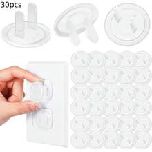 10/20/30个装美标通用透明插座盖超值装 – 婴儿安全插座盖 – 耐用稳固 – 轻松保护您的插座免受儿童触碰 - 彩色 - 查看 13