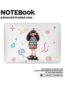 This 1-Piece Frosted Transparent Laptop Case Features A Cartoon Music Girl Design. It's Lightweight, Shockproof, And Compatible With MacBook Air 13-Inch/15-Inch And 14-Inch Pro M2 And M3 Chipsets. Combining Fingerprint Resistance, Shock Protection, And Heat Dissipation, It's The Perfect Gift For Holidays And Special Occasions. - View 13
