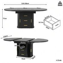 Dining Tables - Black + MDF - View 8
