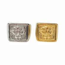 1枚狮头嘻哈复古哥特风个性休闲男士戒指，316不锈钢材质，18K真空镀金，经久耐用，防水防褪色，适合日常通勤、商务场合、街头派对、时尚搭配。 - 獅子頭男士戒指 - 查看 10