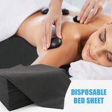 1 Bộ/10 Bộ/50 Bộ/100 Bộ Ga trải giường massage dùng một lần, Ga trải giường SPA massage màu đen, Ga trải giường dùng một lần, Ga trải giường làm đẹp, Chăn massage, Dày dặn, Bảo vệ vệ sinh, Chăm sóc sắc đẹp - Nhiều màu - Xem 2
