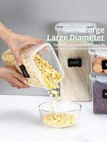 Kit de almacenamiento y organización de alimentos - Blanco y Negro - Ver 4