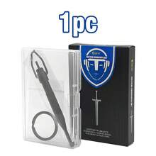 1/2/4/10件装不锈钢黑色滚花旋转手铐钥匙，带可拆卸钥匙环，通用安全约束钥匙，适用于大多数标准手铐 - A - 查看 9