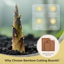 Cutting Board Kitchen – 3-Piece Wooden Boards With Grooves, Side Handles, Non-Slip Mats – Meat, Veggies Fruit,Cutting Board & Knife Sets – Kitchen - Carbonized Brown - View 8