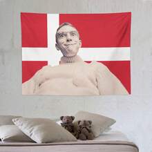 Customized Danish Flag, Personalized Image/Photo/Logo Flag, Easy Image Upload, Custom Indoor/Outdoor Decor Gift, Durable, Decorative, Reusable, Exquisite, Perfect For Outdoor, Garden Decor, Suitable For All Seasons, Suitable For Home Gift, Suitable For Anniversary, Personalized Gift, Flag Pole Not Included - Multicolor - View 8