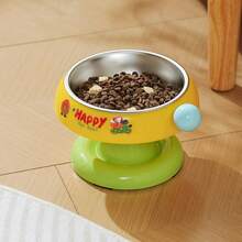 Tazón de gato antideslizante de color dopamina, tazón de comida de gato con soporte elevado, diseño anti-arañazos en la barbilla - 500ml - Ver 4
