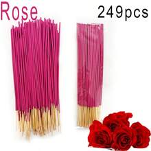 [Popular Choice] 30/55/99/164/249 Pcs High Quality Scented Incense Sticks - Rose Fragrance, Suitable For Meditation/Hotel Sleep/Bath/Deodorizing, Etc. - Hot Pink - View 9
