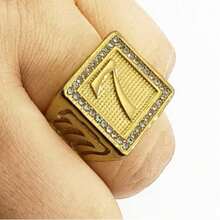 Lucky Ring 777 Men's, 18K Gold Plated Stainless Steel - Luxury Style - 5 - 查看 1