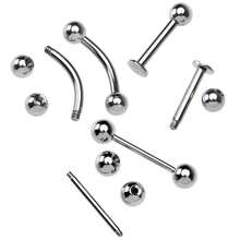 Bộ dụng cụ xỏ khuyên bằng thép không gỉ 24/42 món, cỡ 14G/16G, thích hợp cho mọi vị trí xỏ khuyên. - bộ dụng cụ xỏ khuyên - Xem 3