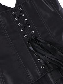 Áo corset không dây bằng satin, kiểu dáng thanh lịch cổ điển giúp định hình vòng eo, phù hợp cho các sự kiện trang trọng, tiệc tùng và những dịp đặc biệt. - màu đen - Xem 6