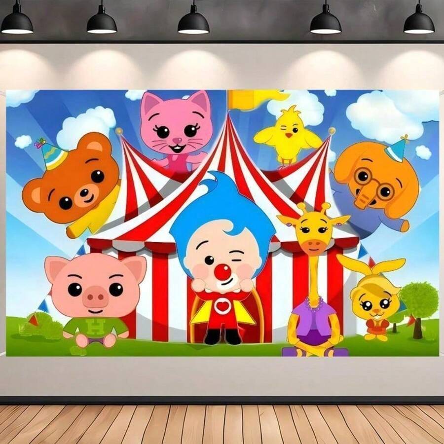2025 New Plim Plim Birthday Party Backdrop For Photography Background Birthday Decor - 1PC - 查看 1