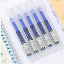 Bộ 1/5/10 bút mực lỏng khô nhanh, đầu bút 0.5mm, mực đen/xanh dương/đỏ, cần thiết cho trường học/văn phòng, mùa tựu trường. - Loại bơm chất lỏng trực tiếp 0,5mm - Xem 8