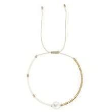 时尚简约26字母手链，金色26字母吊坠手链，金色串珠精致手链，可调节编织手链，可叠戴个性化字母手链，闺蜜手链，情侣手链，生日礼物，情人节礼物，家庭礼物，周年纪念礼物，最佳礼物 - 彩色 - 查看 30