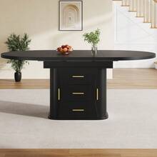 Dining Tables - Black + MDF - View 3