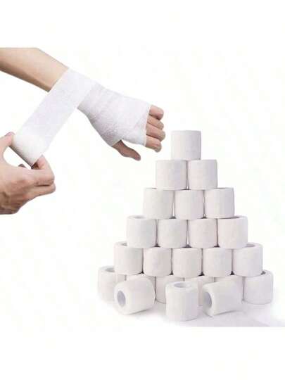 1 Roll/3 Rolls/5 Rolls/10 Rolls/15 Rolls/30 Rolls Upgraded Sports Tape, For Wrist Support In Football, American Football, Baseball, Gymnastics And Other Sports Activities.