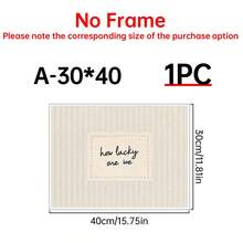 1 tấm tranh canvas kẻ sọc màu xám "Chúng ta thật may mắn", tranh nghệ thuật tối giản treo tường, phù hợp cho căn hộ, phòng khách, phòng ngủ, trang trí nhà hiện đại, trang trí tường, phòng trẻ em. - Nhiều màu - Xem 12