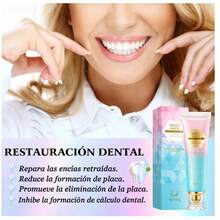 pasta de dientes blanqueadora con niacinamida, pasta de dientes blanca deslumbrante,aliento fresco, elimina las manchas de los dientes - Menta - Ver 8