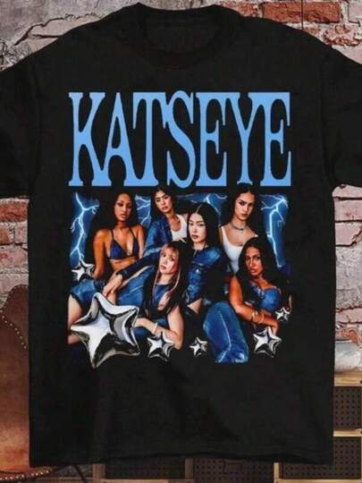 2026 Fashionable Easter Clothing For Men And Women, Vintage T-Shirts Katseye Music Gift Unisex T-Shirt, Short-Sleeved, One-Sided Printed T-Shirt, Pullover Style, 180g Cotton T-Shirt, Graphic T-Shirt, Machine Washable, Spring-Summer Top, Relaxed Fit, Unisex T-Shirt, Seasonal Clothing Made Of Breathable Material, Festive Unisex T-Shirt, Comfortable And Stylish For All Seasons, Knitted Cotton Graphic Print T-Shirt, Sizes 2Y-10Y, S-XXXL, Children's Clothing For Boys, Children's Clothing For Girls, Men's Clothing, Women's Tops, Perfect Gift For Easter And Mother's Day, For Men And Women, Can Be Mixed With Parent-Child Outfits.