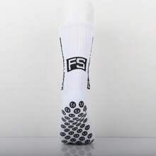 1 Pair Men's Football Socks, Mesh Sports Socks With "FS Football Socks" Letter Print, Suitable For Football Training, Matches, Outdoor Activities, One Size Fits Most - Multicolor - View 4