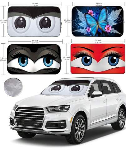 Universal Car Front Window Sun Shade, Summer Sunscreen Cooling Protects Interior