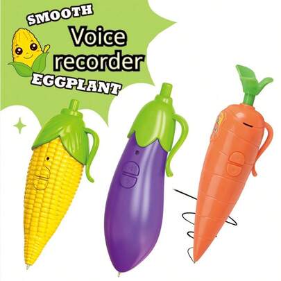 1pc New Carrot Multifunctional Voice Recorder Pen: Push-Action Ballpoint Pen | Novelty School Stationery For Students, Desktop Decor, Collector's Item, Birthday Gift, Easter Gift, New Year Gift, Holiday Gift, Hobby Enthusiast Gift, Toy, Gift