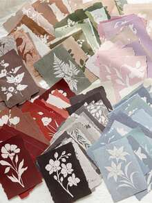 MOCARD 20pcs/Pack Vintage Botanical Floral Themed Scrapbooking Papers, Non-Adhesive DIY Decorative Materials, Holiday Gift, Handmade Collage Supplies, Personalized Scrapbook Planning, Creative School Stationery - 1. Soft Blue Lily - View 3