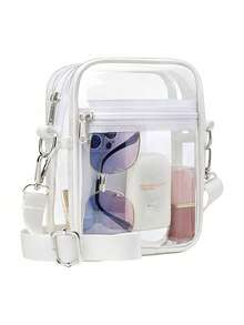 Transparent Crossbody Bag, Suitable For Sports Venues, Concerts, Sports Events, Unisex PVC Material, Beach - Multicolor - View 8