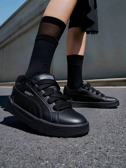  Puma Park Lifestyle Yeezy 舒适休闲低帮复古轻便滑板鞋，男女通用黑色