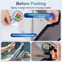 1 Roll One Way Clear Window Film Privacy: Heat Reflective Mirror Window Film For Glass Windows Daytime Anti Glare With Adhesive, UV Window Tint Film Sun Blocker For Home Office - Blue Silver - View 7