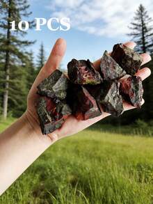 QYDCX Dragon Blood Stone Natural Rough Crystals Stone Bulk Wholesale Raw Big Rocks Stones Reiki Energy For Polishing Tumbling Wrapping Cabbing Meditation Witchcraft Fountain Rocks Decors - Multicolor - View 10