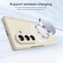 Full Cover With Tempered Galaxy Screen Protector Magnetic Wireless Charging Foldable Phone Case Compatible With Samsung Galaxy Z Fold 7 6 5 4 Full Cover Phone Case - White - View 5