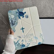 1 Ốp bảo vệ máy tính bảng in hình Christian Ocean, kiểu dáng folio có ngăn đựng bút, tương thích với iPad 10.9/10.2/ Air thế hệ thứ 5/Pro 11/10/9.7/Air 2/ (thế hệ thứ 7)/ (thế hệ thứ 8)/ Air 4/5/ Pro 11/ Thế hệ thứ 10 10.9 inch 2022 Smart Case/ Air 13 (M3 2025)/ Air 11 (M3 2025)/ Air 11 (M3 2025)/ 11 (A16 2025)/ Tương thích với Galaxy Tab S10+/S9/A9, Tương thích với 5/5PR/6/6PRO/7/7PRO - Nhiều màu - Xem 4