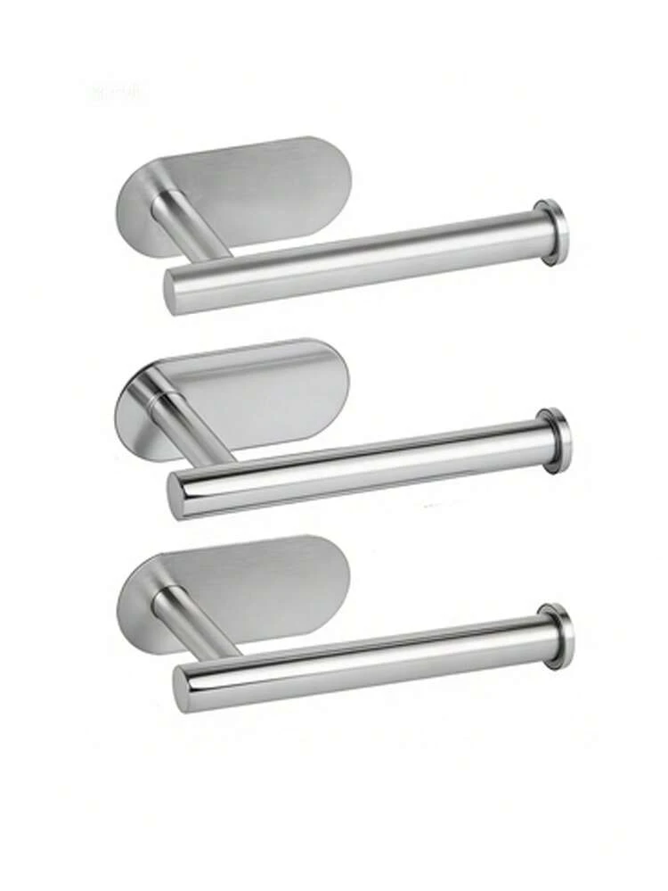 Stainless Steel Tissue Paper Holder, Bathroom Toilet Paper Rack, Adhesive Tissue Dispenser, Bathroom Roll Paper Holder - View 6