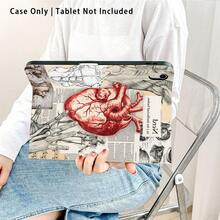 1 chiếc ốp lưng máy tính bảng hình trái tim dạng gập, có khe đựng bút, chức năng tự động tắt/mở màn hình, thích hợp làm quà tặng cho mùa tựu trường, ngày Valentine và các dịp lễ khác. - Nhiều màu - Xem 4