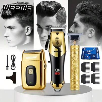 Bộ kéo cắt tóc điện hoàn toàn mới dành cho nam giới: Thiết kế không dây, dễ dàng mang theo, phù hợp để cắt tóc và tỉa râu tại nhà hoặc bên ngoài, và có thể giải quyết nhiều nhu cầu cùng một lúc. Sản phẩm hợp tác với thương hiệu WEEME là món quà tốt nhất dành cho các chàng trai.