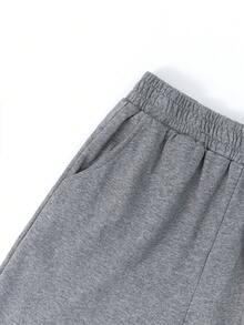 女款春夏秋冬純色圓領長袖寬鬆運動衫與長褲休閒兩件套，字母印花設計，女款長袖運動套裝，學院風春夏新款運動兩件套，飄逸時尚，柔軟透氣長袖兩件套，女款圖案，夏季套裝，K-Pop女款運動衫，女款冬季服飾兩件套，上衣，夏季，長褲，女款大尺碼運動服，夏季，曲線服飾，度假，辦公/居家/戶外運動/復古風/極簡主義，趣味設計 - 花灰 - 查看 6