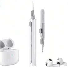 Cleaning Kit For Pro/Pro2/1/2/3/4, Multi-Functional Cleaning Pen With Soft Bristle Brush And Flocked Sponge, Suitable For Bluetooth Earphone Case Cleaning, White - Multicolor - View 1