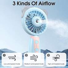Mini Handheld Misting Fan, Personal Portable Fan, Travel Electric Fan, Small Fan, Desktop Mini USB Quiet High-Powered Humidifying Electric Fan - Multicolor - View 3
