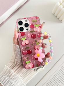 Cherry Accessories 彩色树脂透明花卉吊坠加厚防摔高端手机壳,兼容 17、17 Pro、17 Pro Max、 16/15/XR/ 16 Pro Max/7/8/P12 Pro Max/P13 Pro Max/P14 Pro Max/P13/P14/P11/P12/P14,可爱时尚加厚保护壳,适用于 XS/S/XS Max/7/8/GES2 - 彩色 - 查看 8