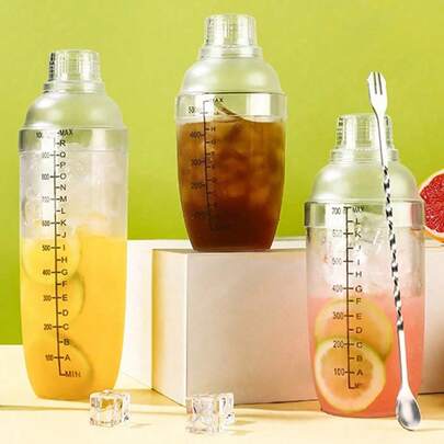 1pc 1000ml Hand Cranked Cup With Measuring Scale, Handheld Beverage Mixer, Iced Tea Shaker, Cocktail Shaker, Sports Bottle With Scale, Outdoor Water Bottle, Handmade Thick Milk Tea Shaker Set, Milk Tea Shop, Dedicated Mixer, Protein Shaker, Homemade Lemon Tea Set, Water Cup, Bartender Mixing Tool, 500ml/700ml/1000ml, 3 Sizes To Choose From, Home Decoration, Kitchen Supplies, Kitchen Accessories, Essential For Families, Gifts For Women, Gifts For Men, Gifts For Mothers