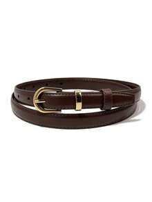3pcs /2pcs /1pc Solid Color Casual PU Leather Belt, Simple Design, Suitable For Women To Wear In All Seasons: Summer, Campus Autumn, Deep Autumn, And Halloween Christmas Gifts - Multicolor - View 25